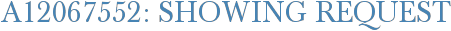 A12067552: Showing Request