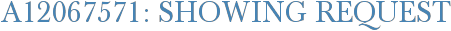 A12067571: Showing Request
