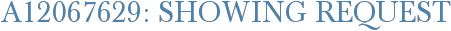 A12067629: Showing Request