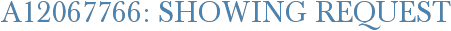 A12067766: Showing Request