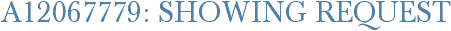 A12067779: Showing Request