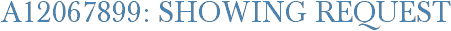 A12067899: Showing Request