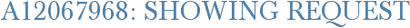 A12067968: Showing Request