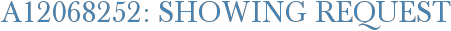 A12068252: Showing Request