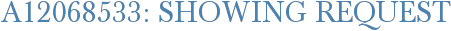 A12068533: Showing Request
