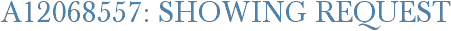 A12068557: Showing Request