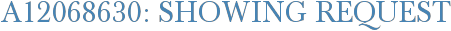 A12068630: Showing Request