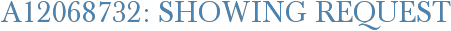 A12068732: Showing Request