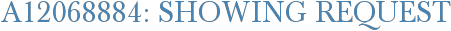 A12068884: Showing Request