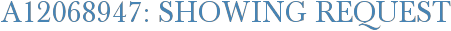 A12068947: Showing Request