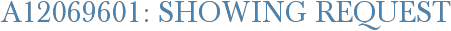 A12069601: Showing Request