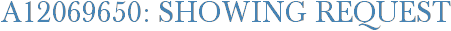 A12069650: Showing Request