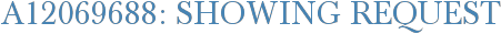 A12069688: Showing Request
