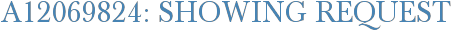 A12069824: Showing Request