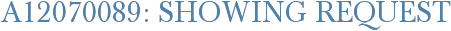 A12070089: Showing Request