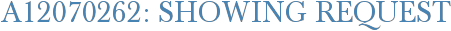 A12070262: Showing Request