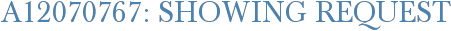 A12070767: Showing Request