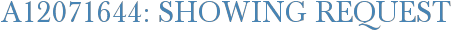 A12071644: Showing Request