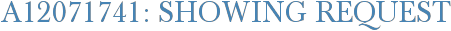 A12071741: Showing Request