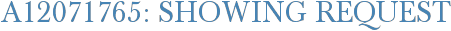 A12071765: Showing Request