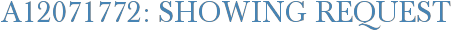 A12071772: Showing Request