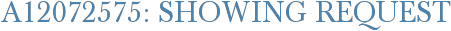 A12072575: Showing Request