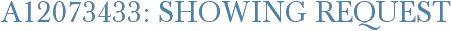 A12073433: Showing Request