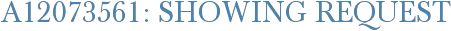 A12073561: Showing Request
