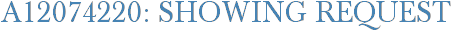 A12074220: Showing Request