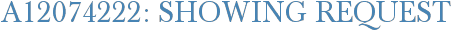 A12074222: Showing Request