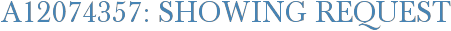 A12074357: Showing Request