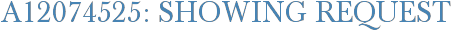 A12074525: Showing Request