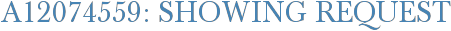 A12074559: Showing Request