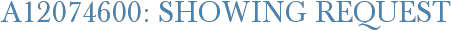 A12074600: Showing Request