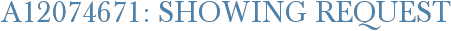 A12074671: Showing Request