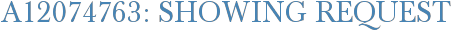 A12074763: Showing Request