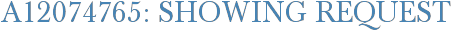 A12074765: Showing Request