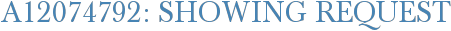 A12074792: Showing Request