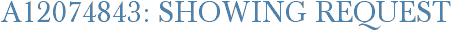 A12074843: Showing Request