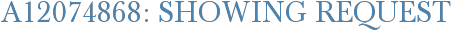 A12074868: Showing Request