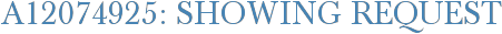 A12074925: Showing Request