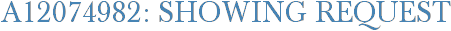 A12074982: Showing Request
