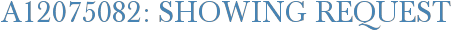 A12075082: Showing Request