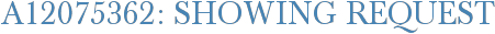 A12075362: Showing Request