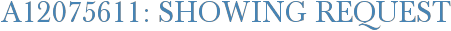 A12075611: Showing Request