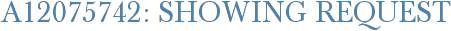 A12075742: Showing Request