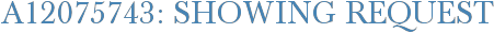 A12075743: Showing Request