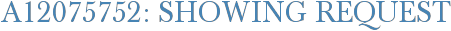 A12075752: Showing Request