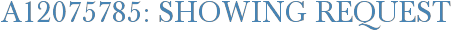 A12075785: Showing Request