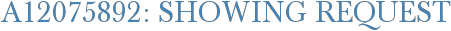 A12075892: Showing Request